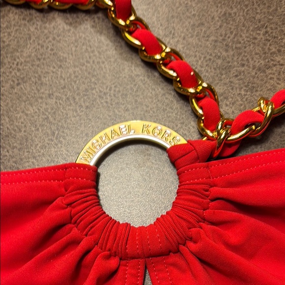 Michael Kors Vibrant Red logo MK Bikini Set - Picture 3 of 7